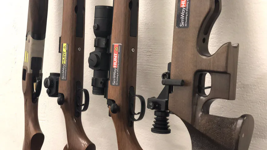 SimWay simulator hardware and replica guns