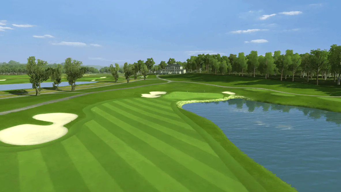 3D golf course graphics created from laser data