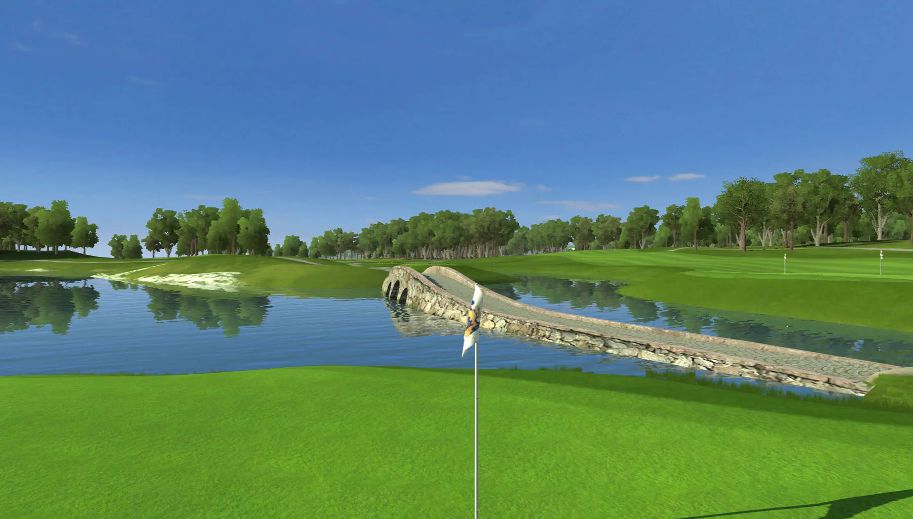 Golf course rendered in SimWay golf simulator software